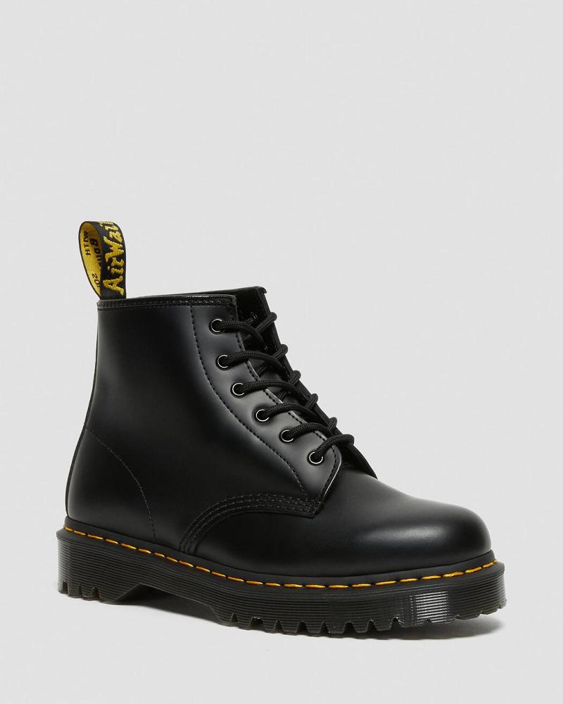 Men\'s Dr Martens 101 Bex Smooth Leather Ankle Boots Black | AU 405BEX